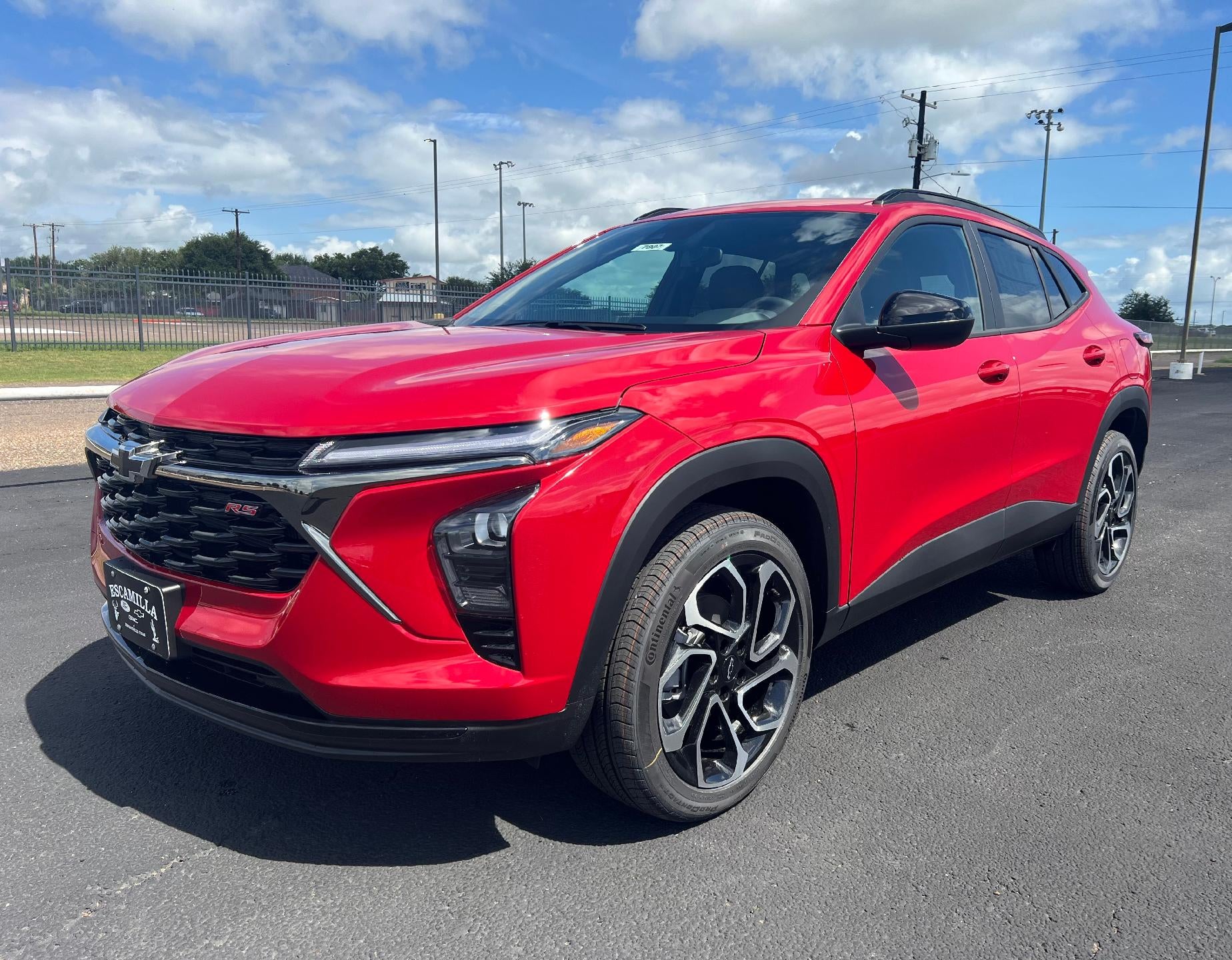 2026 Chevrolet Trax 2RS in Apex Red — front three-quarter view